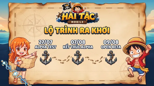 Lộ trình ra khơi: Alpha Test 27/07 — Open Beta 09/08